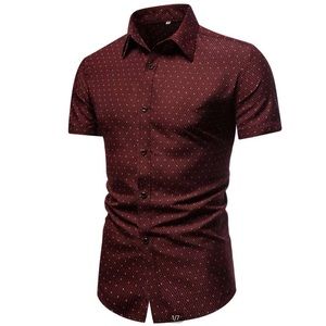 NWT LG - Men Argyle Print Button Up Shirt